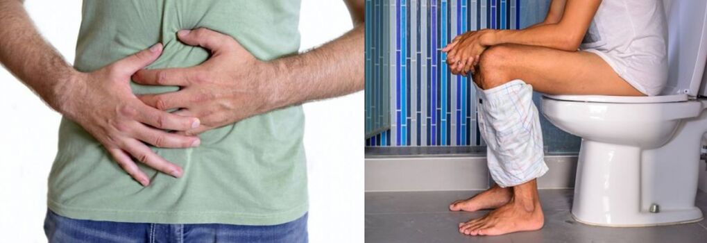 Constipation and diarrhea are signs of parasites in the human body